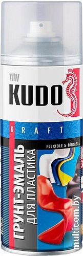 Грунт-эмаль Kudo для пластика RAL 9005 0.52 л (черный)