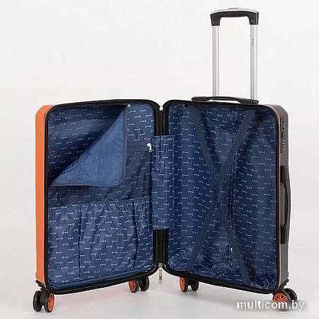 Чемодан-спиннер Grott 321-591/5-21 (оранжевый/коричневый)