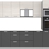 Готовая кухня Интерлиния Мила Лайт 2.8 ВТ без столешницы (вудлайн кремовый/антрацит)