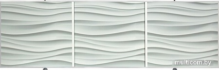 Фронтальный экран под ванну Comfort Alumin Волна белая 3D 1.5