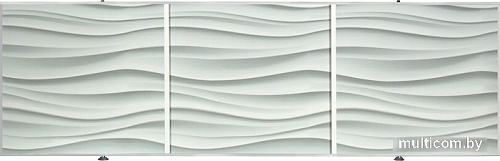 Фронтальный экран под ванну Comfort Alumin Волна белая 3D 1.5