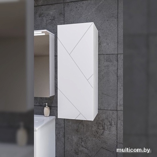 Бриклаер Шкаф-полупенал Кристалл 90 (белый)