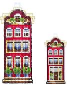 Набор для вышивания Сделай своими руками Домики. Красный домик Д-13С