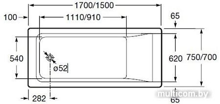 Ванна Roca Easy 170x75 [ZRU9302899]