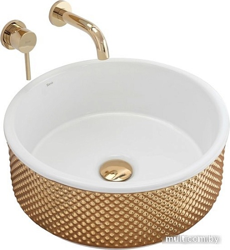 Умывальник Rea Helen (белое золото)