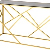 Консольный стол Stool Group Арт Деко 120x40 ECST-015-TG-SK (стекло Smoke/сталь золото)