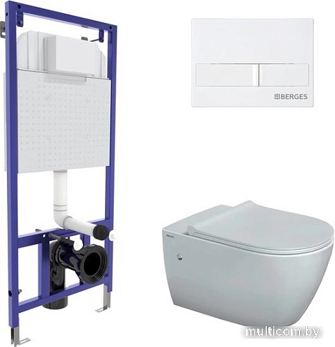 Унитаз Berges Wasserhaus Mascon Rimless + Toma Slim SO + Novum525 + L1 043266