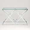 Консольный стол Stool Group Инсигния 120x40 ECST-026 (прозрачное стекло/сталь серебристый)