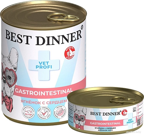 Пресервы Best Dinner Gastro Intestinal Exclusive Ягненок с сердцем (340 г)