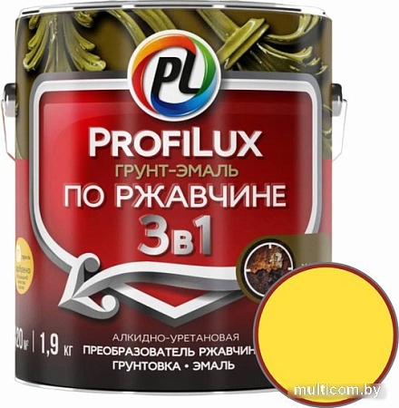 Грунт-эмаль Profilux По ржавчине 3в1 (1.9 кг, желтый)