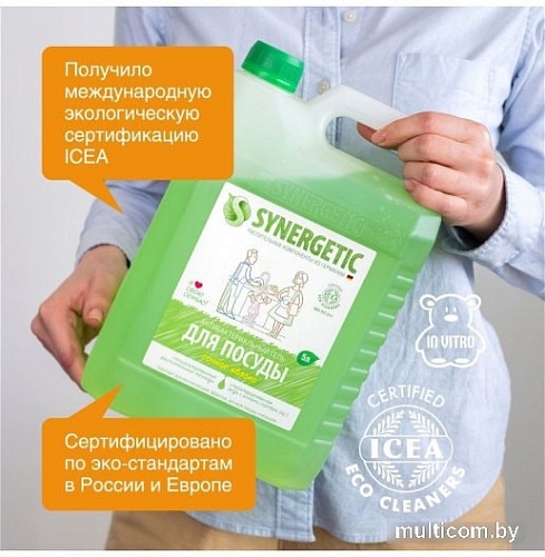 Средство для мытья посуды Synergetic Яблоко 5 л