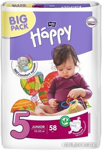 Подгузники Bella Happy Junior 5 58 шт.