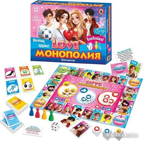 Настольная игра Русский стиль Love Монополия 03367