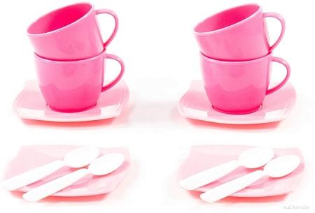 Набор игрушечной посуды Полесье Алиса на 4 персоны 56023 (12эл)