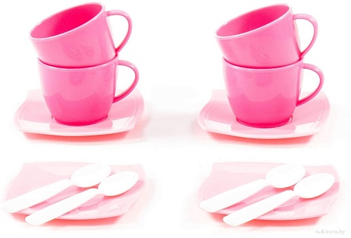 Набор игрушечной посуды Полесье Алиса на 4 персоны 56023 (12эл)