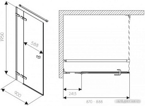 Душевая дверь Kolo Next 90 HDSF90222003L