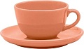 Чашка с блюдцем Oxford Flat Shape Apricot 136080 AO04-1A03