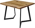 Кухонный стол Buro7 Уиллис 120 (с обзолом и сучками, дуб натуральный/черный)