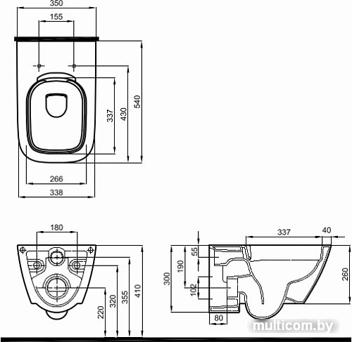 Унитаз Kolo Modo Rimfree L33120000