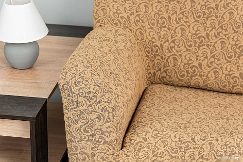 Чехол для дивана Софатэкс Люкс ПО-10 Венеция без оборки (кофе с молоком)