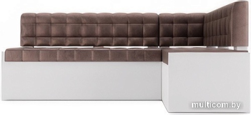 Угловой диван Мебель-АРС Ганновер правый 208x82x133 (серо-шоколадный Star Мelvet 60 Сofee)