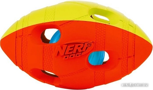 Игрушка для собак Nerf Мяч гандбольный двухцветный светящийся 35378