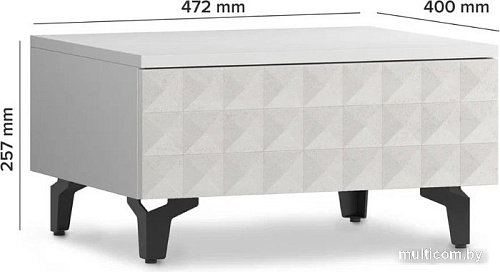 Консольный стол Shtabe Simple 7001 эко (травертин/белый/черный)
