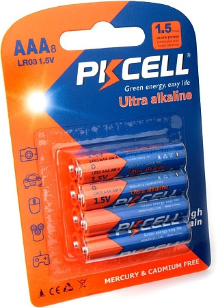 Батарейка PKCELL LR03-8B (8 шт)
