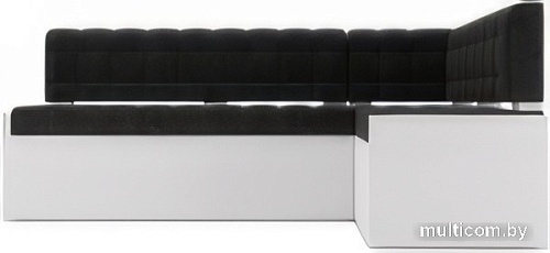 Угловой диван Мебель-АРС Ганновер правый 208x82x133 (велюр черный НВ-178 17)