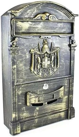 Почтовый ящик Аллюр №4010В (старая бронза)