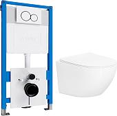 Унитаз подвесной Lauter Sulzdorf с микролифтом и кнопкой смыва 219702E (белый/белый)