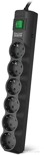 Сетевой фильтр SVEN SF-06E-16 (3 м)