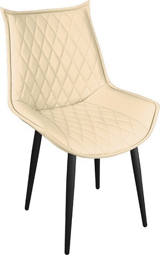 Стул Трия Фэнди К1С (черный муар/кожзам Polo Cream)