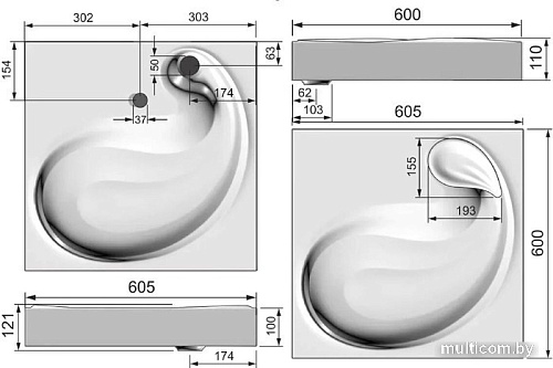 Умывальник Madera Buta 60
