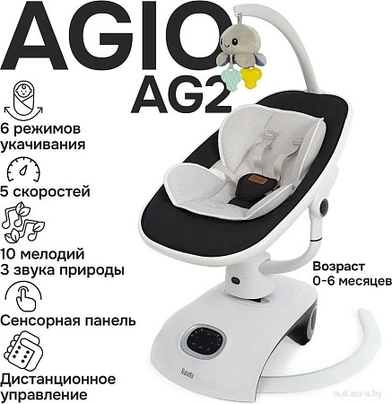 Детские шезлонги и качалки Nuovita Agio AG2 (белый/черный)