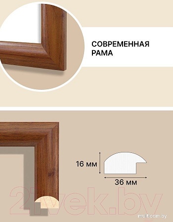Фоторамка Декарт 30x30 8Л3970 (коричневый под орех)
