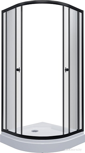 Душевой уголок Triton Альфа-Блэк 100х100 (с поддоном)