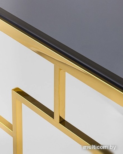Журнальный столик Stool Group Бруклин 55x55 EET-013 (стекло smoke/сталь золото)