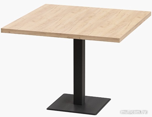 Кухонный стол Millwood Лофт Хельсинки 2 Л 100x100x75 (дуб золотой Craft-металл черный)