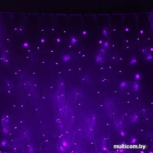 Световой дождь Luazon Занавес 1440 Led (2x6 м, фиолетовый) [1080271]