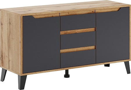 Тумба ЭлиГард Eyva RTV 2D3S (дуб вотан/графит)