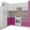 Угловая кухня ВерсоМебель ЭкоЛайт-6 1.2x2.7 левая (белый/лиловый)