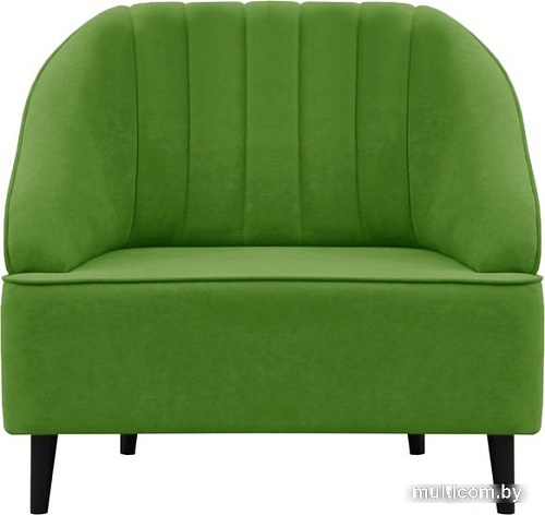 Интерьерное кресло Brioli Донато (велюр, B26 зеленый/темные ножки)