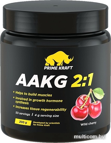 Аминокислоты Prime Kraft AAKG 2:1 (200г, дикая вишня)