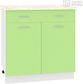 Шкаф напольный Кортекс-мебель Корнелия Лира НШ80р1ш (зеленый/мадрид)