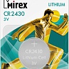 Батарейка Mirex CR2430 3V 1 шт (1/40/240) ecopack 23702-CR2430-E1