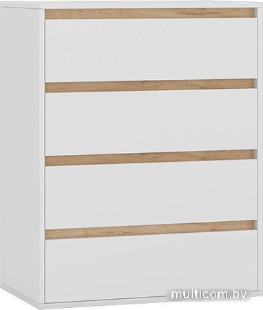 Комод Интермебель Рио-1 (белый/дуб крафт золотой)