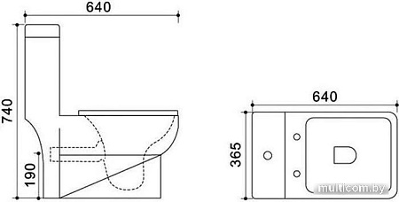 Унитаз Azario Zeno AZ1169