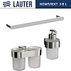 Набор аксессуаров для ванной Lauter 21TS3016 + 21TS3020 + 21TS3005 (Chrome, 3 предмета)