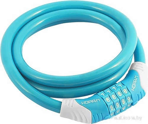 Тросовый велосипедный замок Нора-М №31 (ф12x1500мм, голубой)